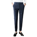 Striped Casual Pants Men's Slim Fit Suit Business Wear