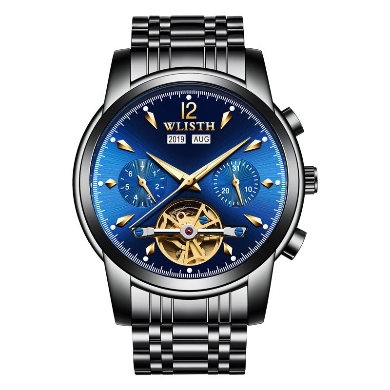 Orologio da uomo multifunzione di alta qualità WLISTH Montre Homme Orologio meccanico automatico in acciaio inossidabile
