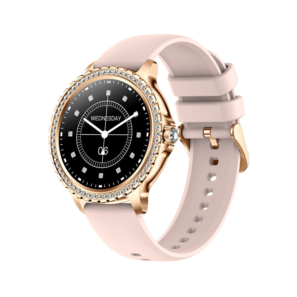I58 Smart Watch Bluetooth BT Call Health Track Blood Oxygen Smart Reminder Multi Sport Mode Rhinstone Crafted Smart Watch