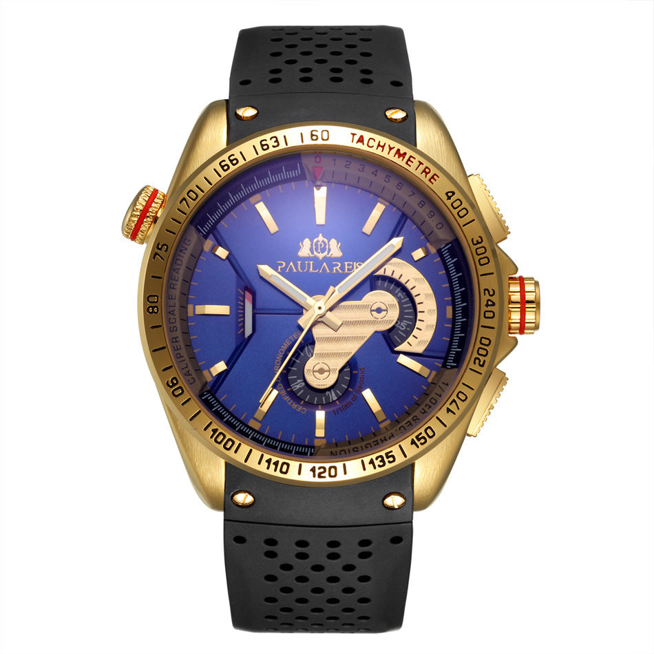 Orologio da uomo classico PAULAREIS meccanico automatico multifunzionale con nastro nottilucente