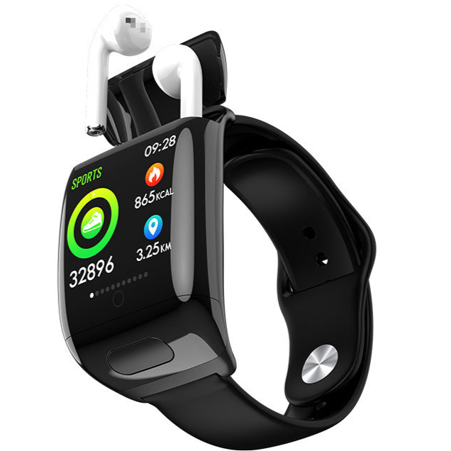 Braccialetto sportivo Fashion M8 con auricolari TWS 2-in-1, Smartwatch Bluetooth