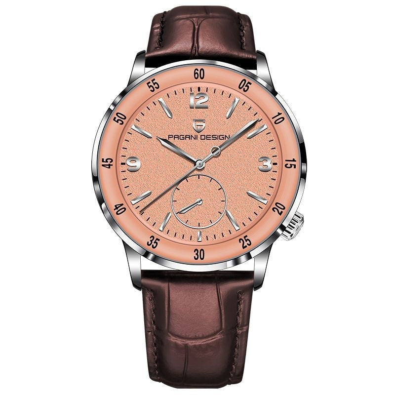 Pagani Design Men's Automatic Watch 42mm Large Dial Mechanical Movement Stainless Steel Bezel Sapphire Glass Lens Waterproof 100M Easy to Read Strap