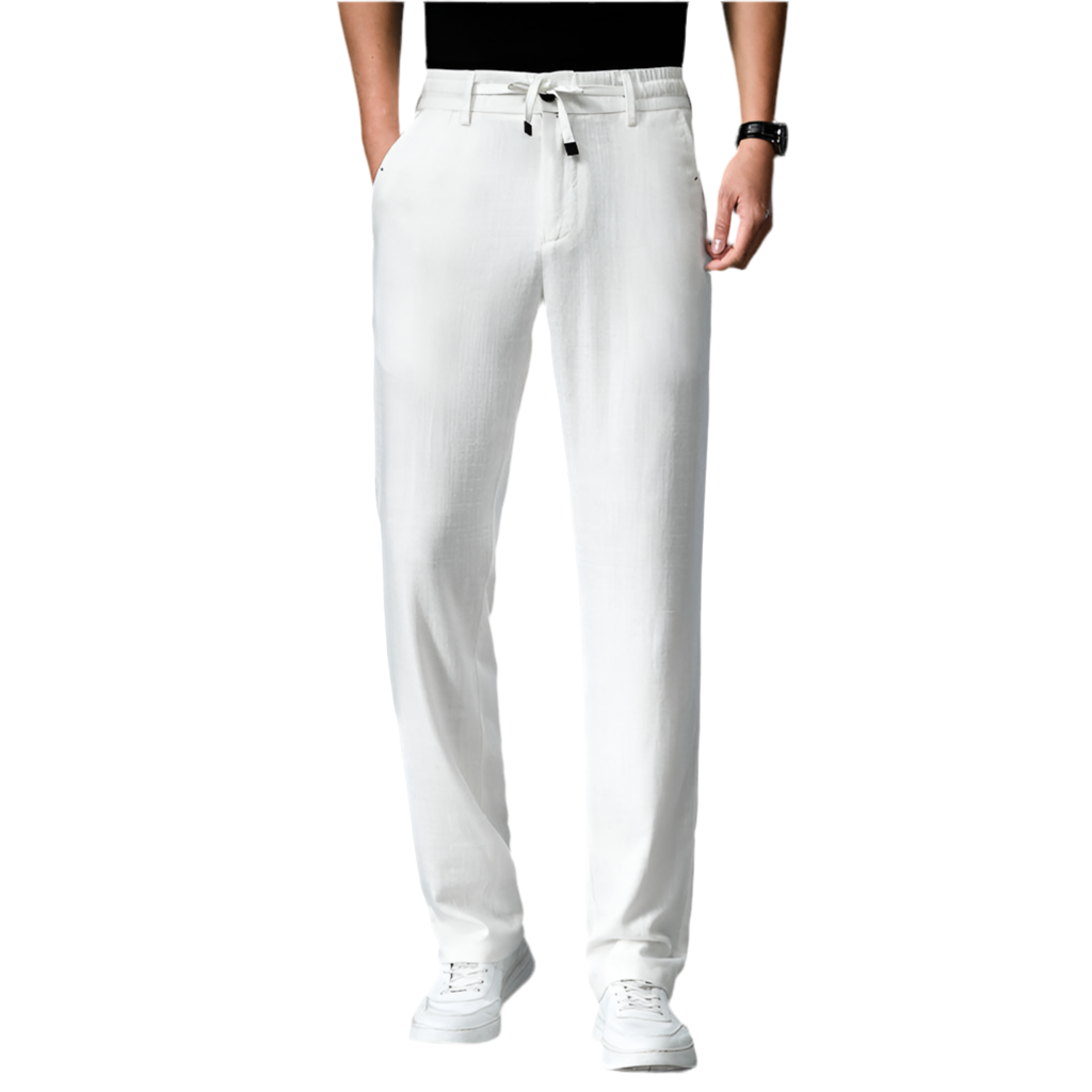 Summer Thin Cotton And Linen Tencel Breathable And Loose Straight White Pants - Acquisti Online