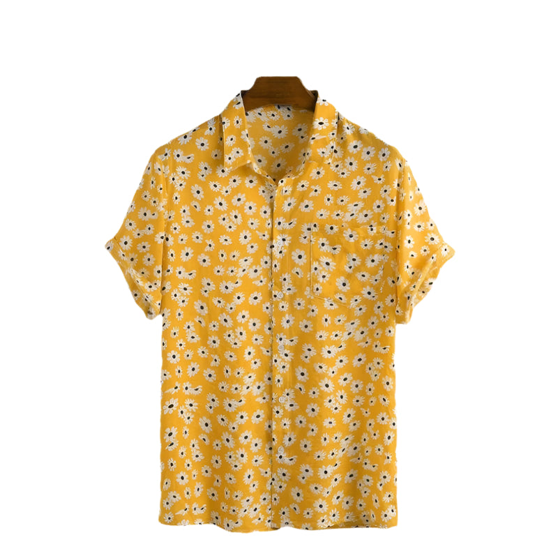 Herenmode Korte Mouw Bedrukt Overhemd Zomermouw Heren Casual Overhemd