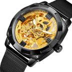 Men's Business Watches Automatic Mechanical Wristwatch with Steel Band Mechanical Watch Men Stainless Steel  30M Water Resistant Business Wristwatch