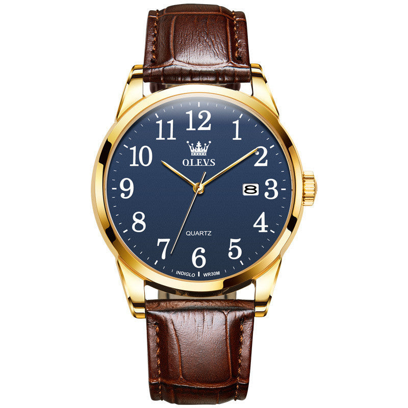 Couple OLEVS Classic Wrist Watch Men's Women Stainless Steel Leather Belt Fashionable  Quartz Casual Wristwatch