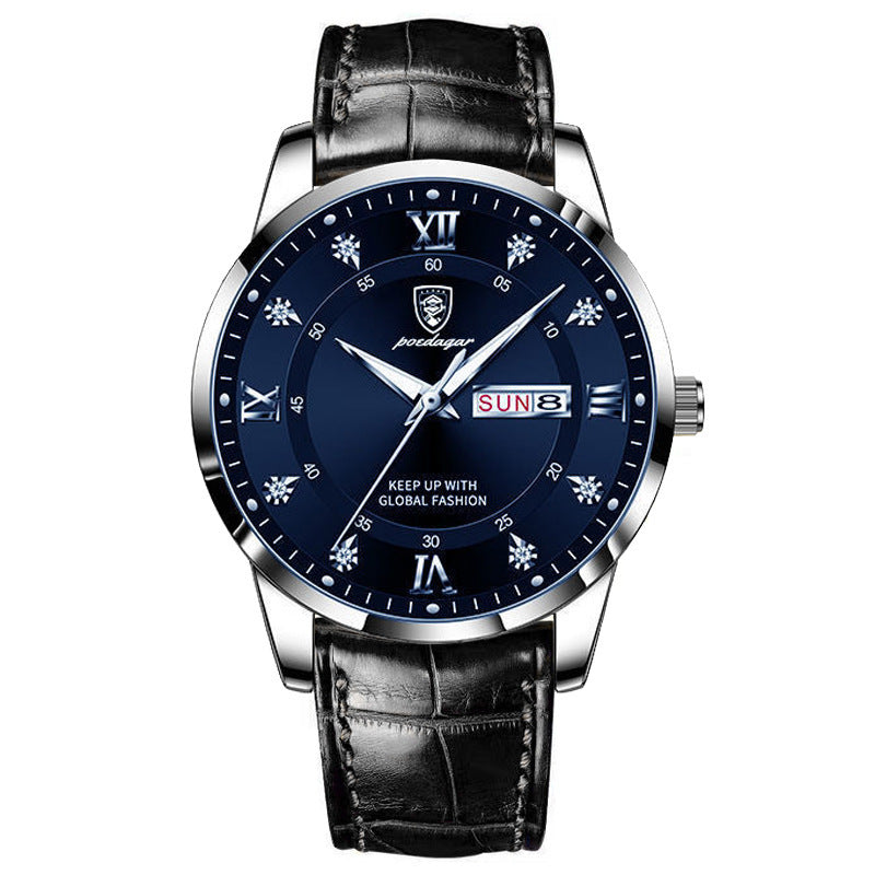POEDAGAR Men's Watches Top Brand Luxury Leather Wrist Watch Men Sports Quartz Watch Waterproof Male Watch Relogio Masculino Men's Ultra-thin Quartz Watch - Acquisti Online