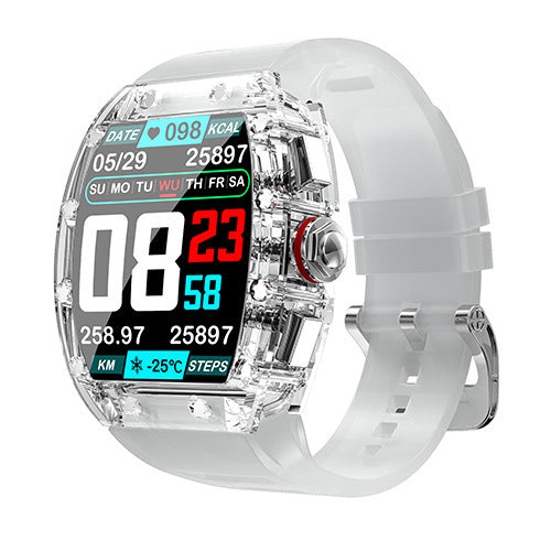 Nuovo orologio intelligente YD5 alla moda per uomo, design alla moda, smartwatch con cardiofrequenzimetro, fascia fitness impermeabile, schermo HD, orologio intelligente con voce AI NFC