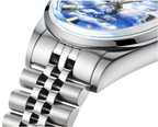 ADDIESDIVE Orologio meccanico automatico da uomo europeo americano, da lavoro, per il tempo libero, orologio da polso di lusso, luminoso, impermeabile, argento