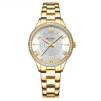 CURREN Top Brand Fashion Women's Quartz Watches Stainless Steel Band Rhinestone Women Quartz Wristwatch