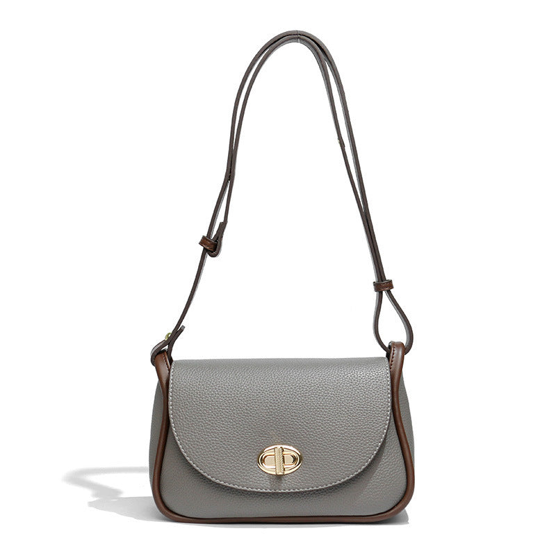 Women's Crossbody Bag Half Round Lock One Shoulder Flap Women's Shoulder Bag Large Capacity Women Handbag