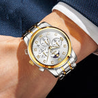 OLEVS Luxury Brand Men's Watches Waterproof Calendar Diving Quartz Movement Multifunction Wristwatch
