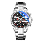 OLENSE Men's Multifunction Chronograph Luminous Blue Light Glass Quartz Watch