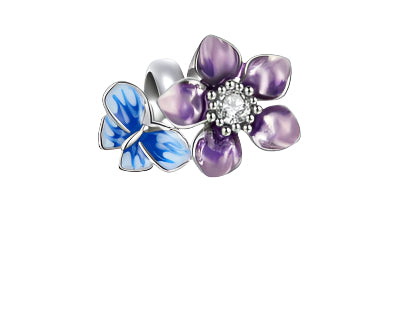 Sterling Silver S925 Beaded Bracelet White Gold Plated Colorful Beads