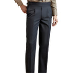 Fashion Ironing-free Adjustable High-waisted Trousers Men