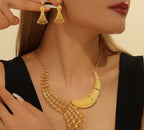 Heart-shaped Necklace Earrings Bridal Jewelry Suit