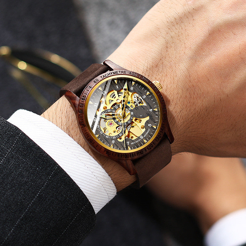 Orologio meccanico completamente automatico impermeabile e alla moda