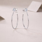 Graceful Afternoon Diamond Set Moissanite Silver Earrings Luxury Fashion Diamond Earrings Stud Earrings