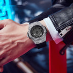 SANDA Men's High Quality Fashion Luxury  Diamond Geometric Dial Luminous Waterproof Quartz Watch