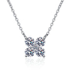 1.26 Carat Moissanite 925 Sterling Silver Geometric Shape Pendant Necklace