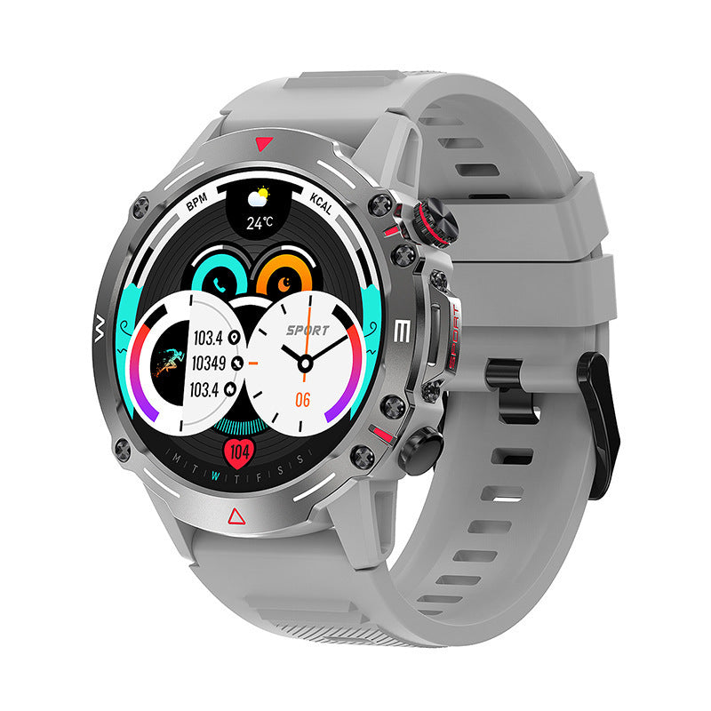 Orologio intelligente da uomo HK87 AMOLED con Bluetooth, schermo da 1,4", NFC, AI, frequenza cardiaca, batteria da 410 mAh, sport all'aria aperta.