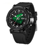 Sanda 9052 Durable Outdoor Men's Analog Digital Watch Vibration Sports Watch Men's Fashion Waterproof Electronic Watch