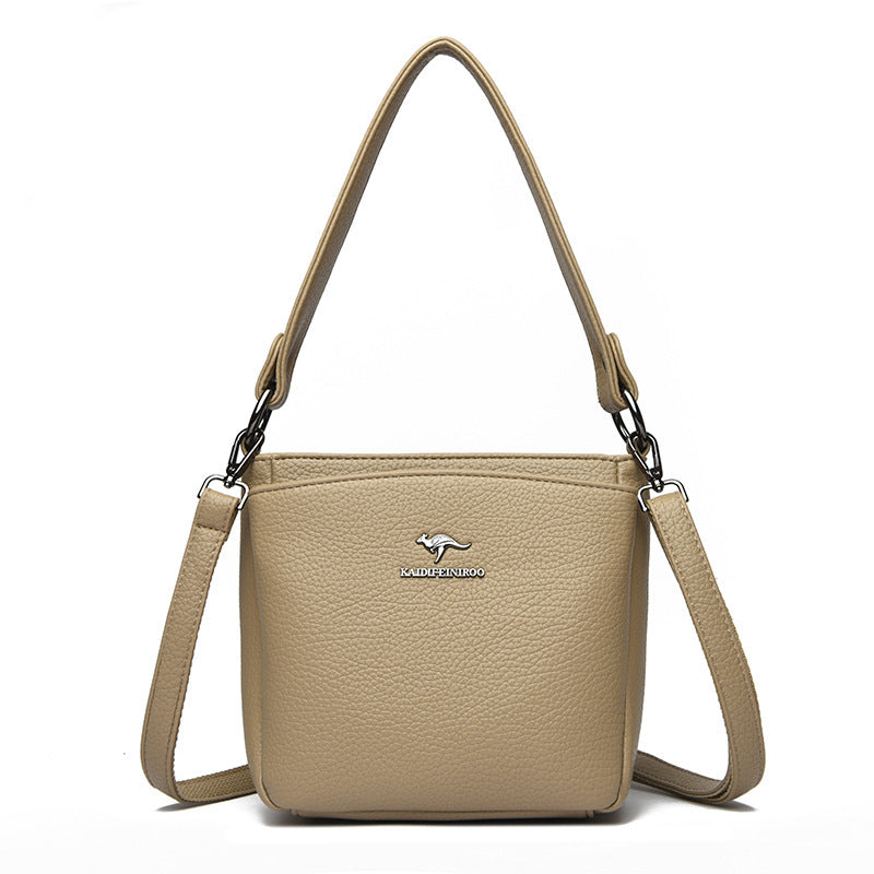 Dames handtas Eenvoudige mode Een schoudertas PU Hand dragen Kleine tas Grote capaciteit Dames handtas