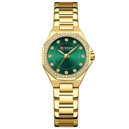 CURREN 9100 Women's Luxury Quartz Watch Waterproof Stainless Steel Rhinstone Crafted Quartz Wrist Watches - Acquisti Online