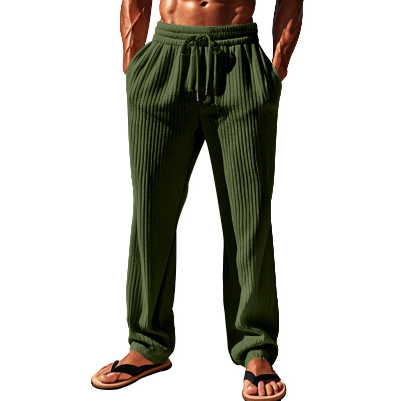 Men's Fashion Casual Baggy Straight Trousers