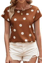 Dun, ademend T-shirt met print voor dames