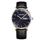 Starry Sky Pattern Quartz Watch for Men - Simple & Luminous - Black Mash Rose Shell Rose Gold Nails