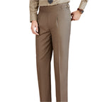 Fashion Ironing-free Adjustable High-waisted Trousers Men