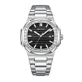 AOCASDIY Top Luxury Brand Fashion New Men's Waterproof Watch with Super Luminous Square Diamond Quartz Watch Full Steel Belt Watch