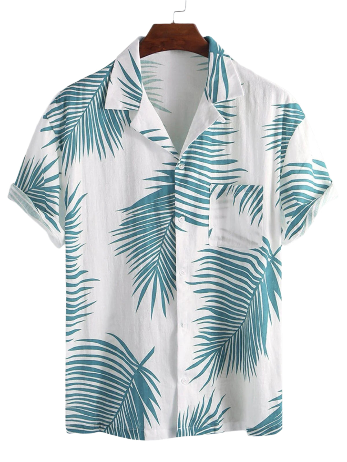 Men's Fashionable Casual Shirt Short Sleeve Striped Shirt Cotton Fabric Formal Shirts Digital Printing Men's Casual Shirt