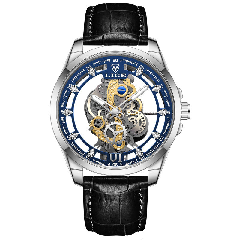 LIGE LG8997 Men's Luxury Sports Waterproof Leather Band Watch - Acquisti Online