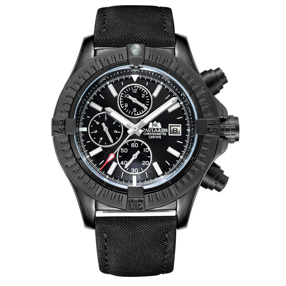 Herenmode Leren multifunctioneel herenhorloge