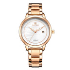 NAVIFORCE Fashionable Women's Quartz Watches Simple Chronograph Date Waterproof Luxury Brand Ladies Watch