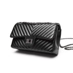 Women's Shoulder Crossbody Chain Bag Original Leather Large Capacity Zipper Lock Pocket Fashion Women's Shoulder Bag