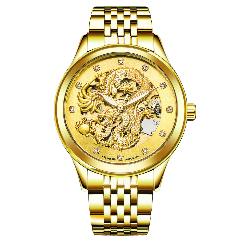 Orologio meccanico Jinlong impermeabile e luminoso da uomo, modello Burst