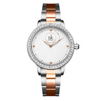 SHENGKE SK Women Luxury Watch Stainless Steel Band Fashionable Watches Woman Wrist Japan Movement Quartz Watch