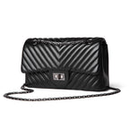 Women's Shoulder Crossbody Chain Bag Original Leather Large Capacity Zipper Lock Pocket Fashion Women's Shoulder Bag