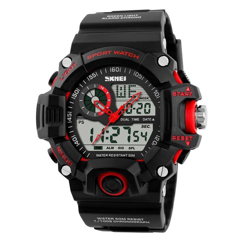 SKMEI Military Watches Men Digital Analog Watch Waterproof 5 ATM Wristwatch LED Sport electronic watch