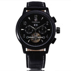 Orologio meccanico Forsining da uomo con tourbillon automatico, calendario giornaliero e cinturino in pelle 