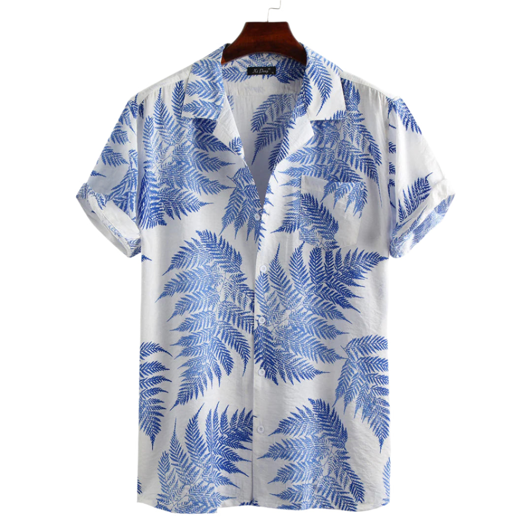 Zomermode Zonnebloemprint Herenoverhemd