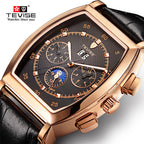 Orologio meccanico da uomo TEVISE, orologio da uomo multifunzione impermeabile
