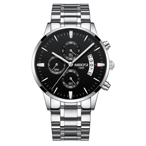 Men Watch Chronograph Sport Mens Waterproof Full Steel Quartz watch