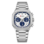 CUREEN Fashion Date Quartz Men Watches Top Brand Luxury Male Clock Chronograph Sport Mens Wrist Watch