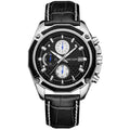 MEGIR Men's Analog Quartz Watch Fashion Military Pilot Multifunction Leather Chronograph Watch, Light Waterproof Casual Business Office Work Sport Sport Watch Multi-functional Sports Men's Watch - Acquisti Online
