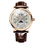 TEVISE 2024 Business Top Brand Luxury Leather Watch For Men Business Waterproof Mens Mechanical Watches Moon Phase Automatic Watch - Acquisti Online
