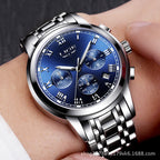 Men's personality fashion trend casual waterproof moon phase quartz watch